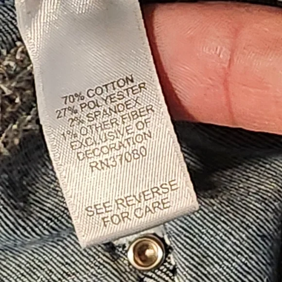 Cato Denim Womens Sz 14 Blue Jeans Boot Cut Mid Rise Embellished Medium Wash - Picture 11 of 12